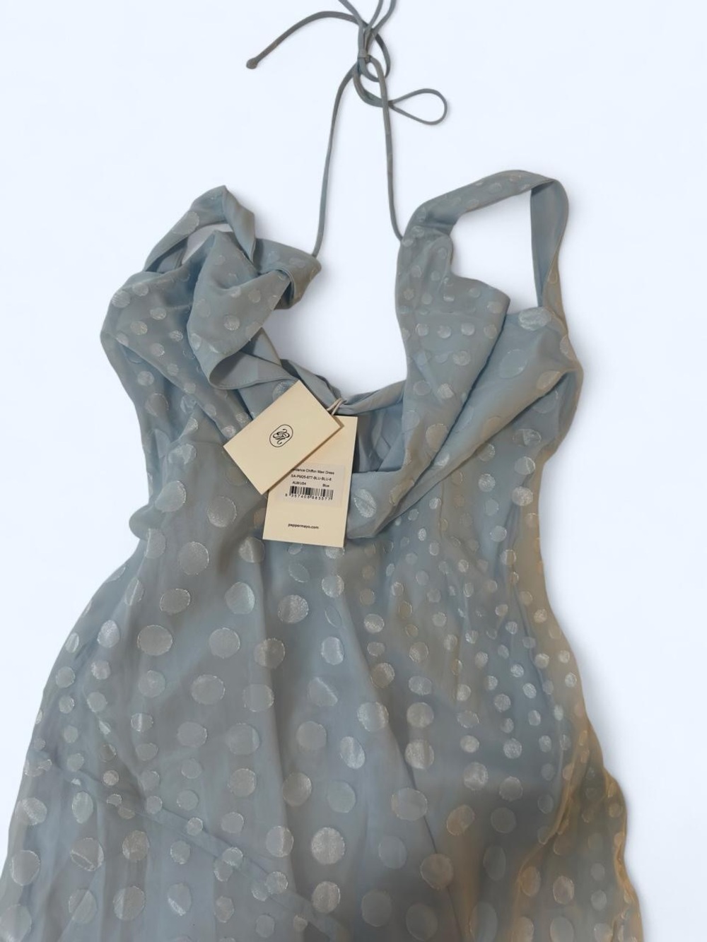 Peppermayo Light Blue Sleeveless Cowl Neck Maxi Dress - Picture 4 of 5